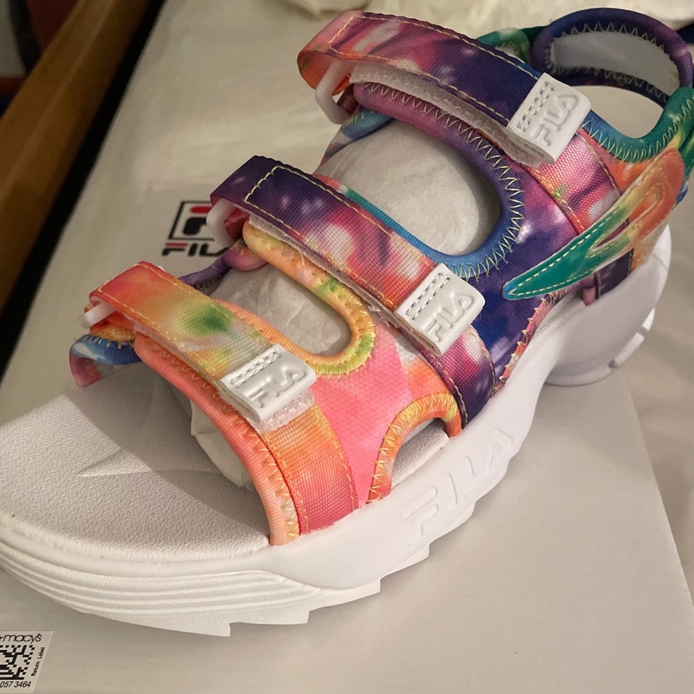 Tie dye sandals